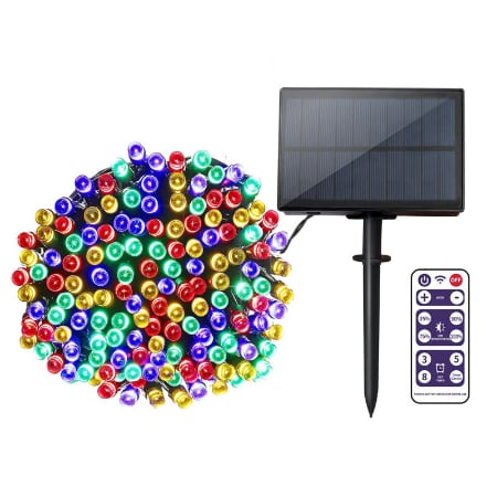 Premium Multi Color LEDs Solar Christmas lights with Remote