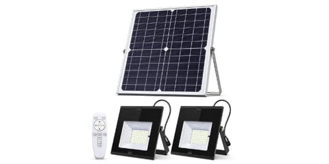 140LED Dual Lamp Solar Powered Flood Light